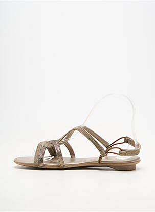 Sandales/nu pieds matière lisse talon plat jusqu'à 3cm or SMS femme