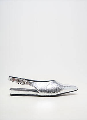 Sandales/nu pieds matière lisse talon plat jusqu'à 3cm argent REQINS femme