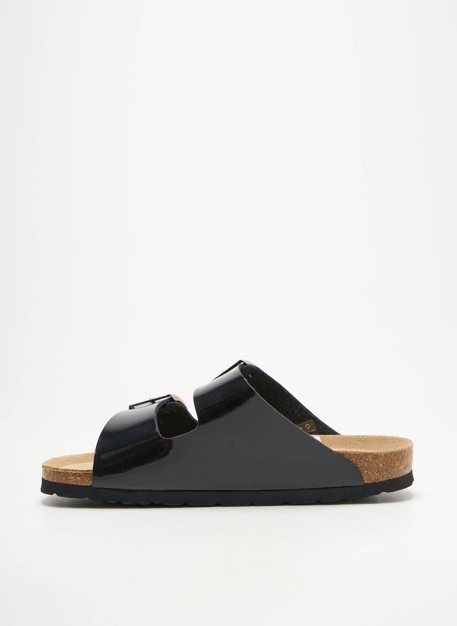 Mules/sabots matière lisse talon plat jusqu'à 3cm noir ROHDE femme