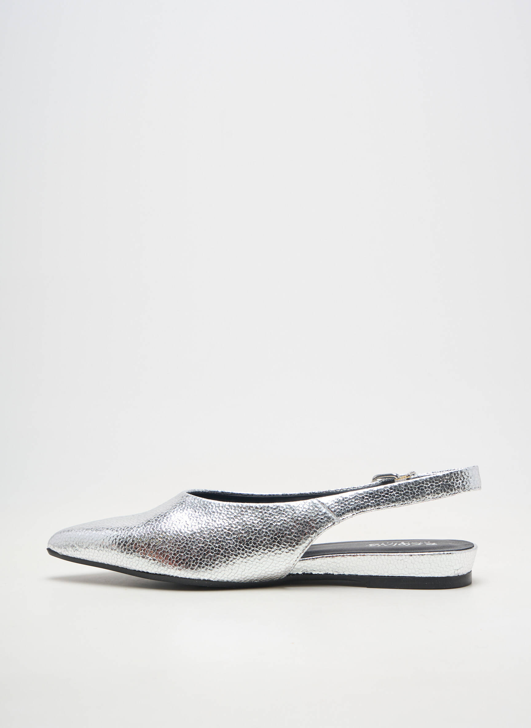 Sandales/nu pieds matière lisse talon plat jusqu'à 3cm argent REQINS femme