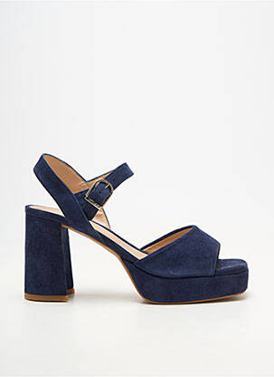 Sandales/nu pieds fermeture boucle(s) talon de 7 à 9cm bleu UNISA femme
