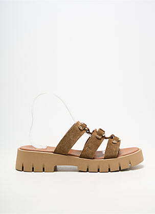 Mules/sabots bout ouvert talon de 4 à 6cm marron SMS femme