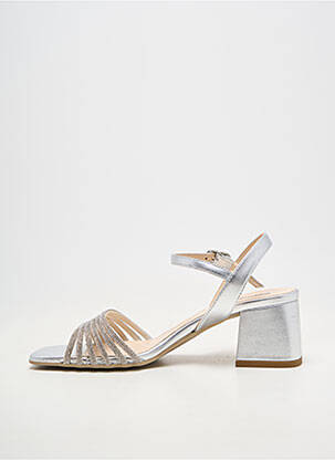 Sandales/nu pieds matière lisse talon de 4 à 6cm argent NERO GIARDINI femme