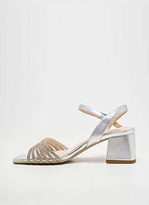 Sandales/nu pieds matière lisse talon de 4 à 6cm argent NERO GIARDINI femme