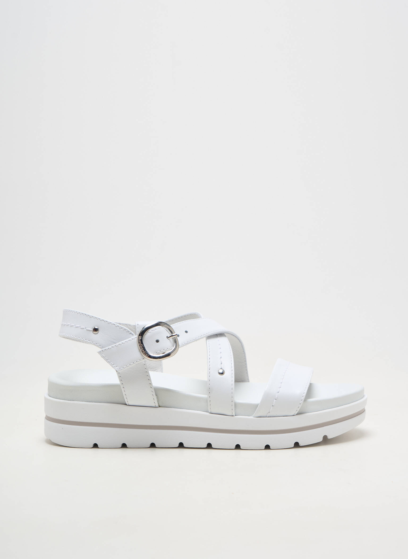 Sandales/nu pieds matière lisse talon de 4 à 6cm blanc NERO GIARDINI femme
