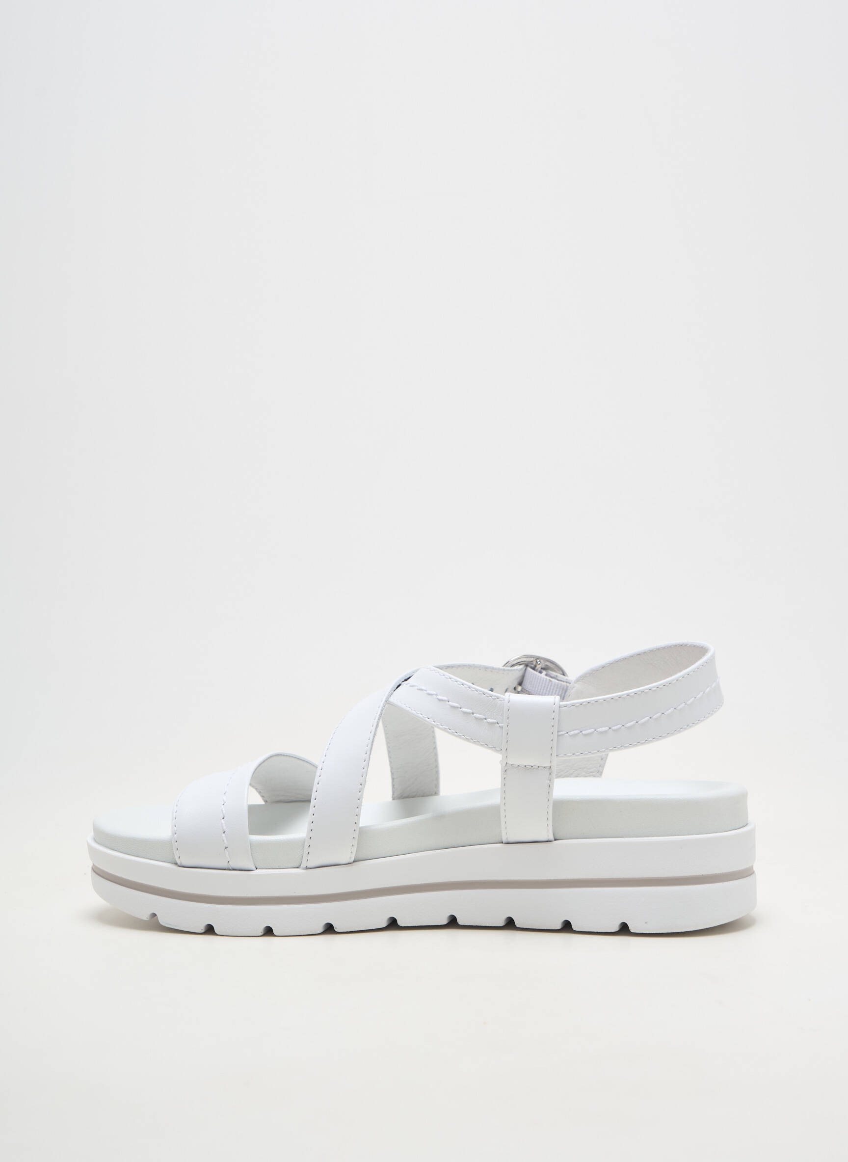Sandales/nu pieds matière lisse talon de 4 à 6cm blanc NERO GIARDINI femme