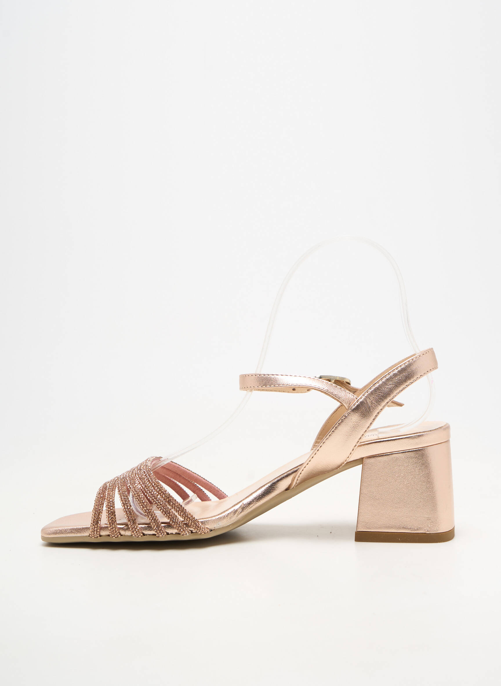 Sandales/nu pieds matière lisse talon de 4 à 6cm rose NERO GIARDINI femme
