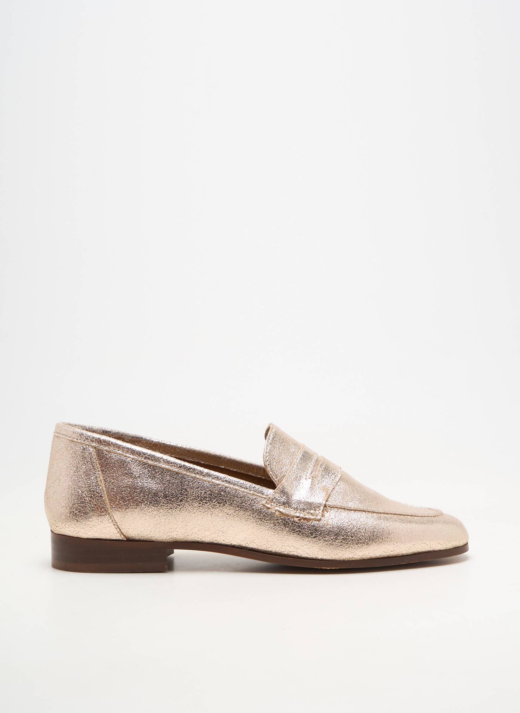 Mocassins matière lisse talon plat jusqu'à 3cm or MAISON TOUFET femme