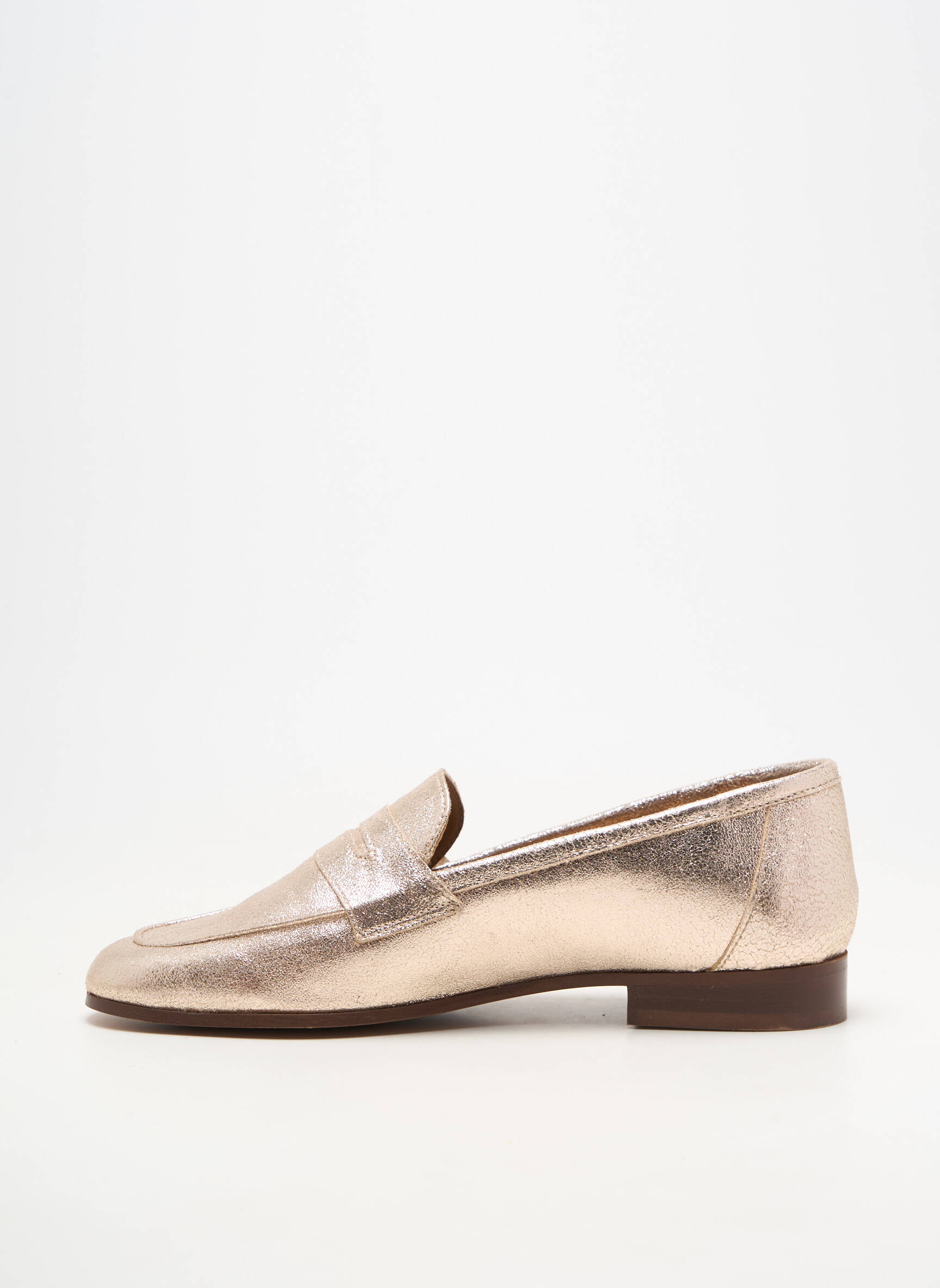 Mocassins matière lisse talon plat jusqu'à 3cm or MAISON TOUFET femme