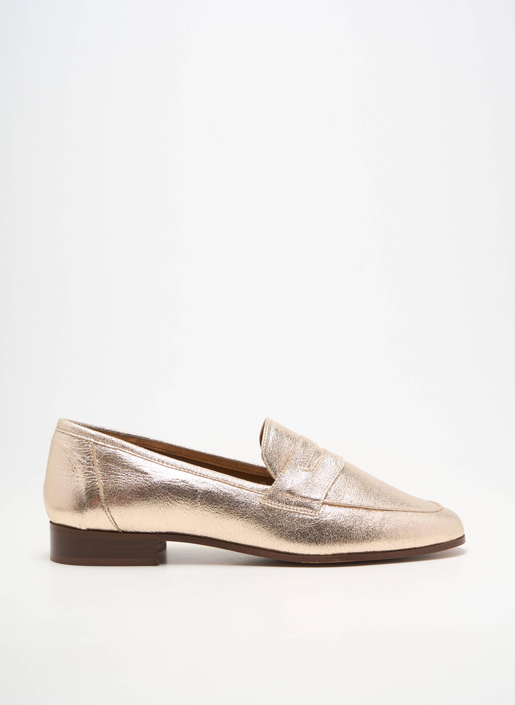 Mocassins matière lisse talon plat jusqu'à 3cm or MAISON TOUFET femme