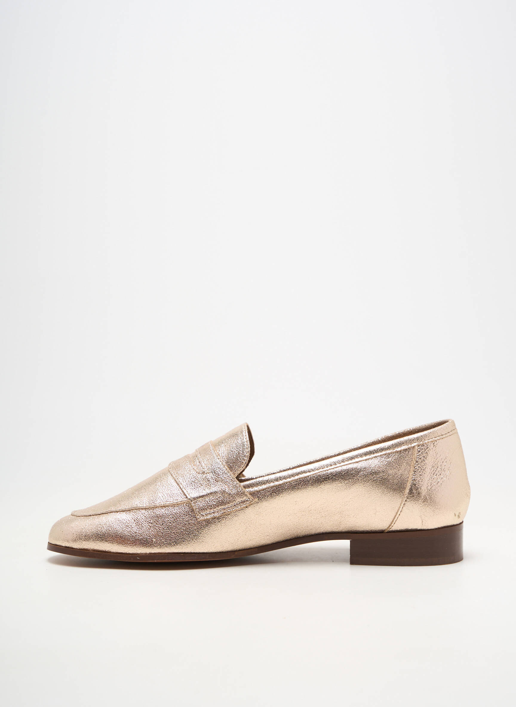 Mocassins matière lisse talon plat jusqu'à 3cm or MAISON TOUFET femme