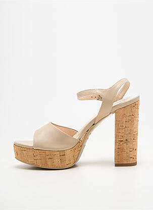Sandales/nu pieds matière lisse talon haut de 10cm et plus beige NERO GIARDINI femme