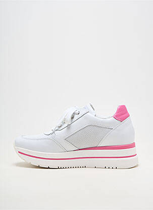 Baskets matière lisse talon de 4 à 6cm blanc NERO GIARDINI femme