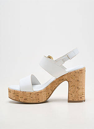 Sandales/nu pieds matière lisse talon de 7 à 9cm blanc NERO GIARDINI femme