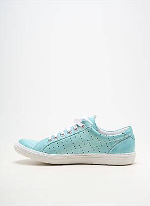 Baskets matière lisse talon plat jusqu'à 3cm bleu CHACAL femme