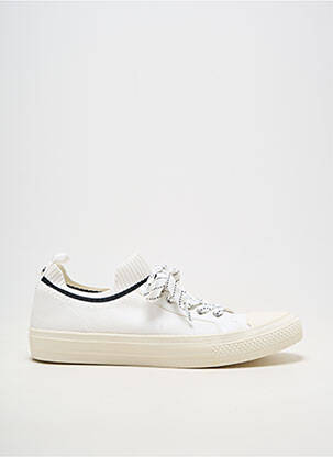 Baskets bout rond talon plat jusqu'à 3cm blanc REQINS femme