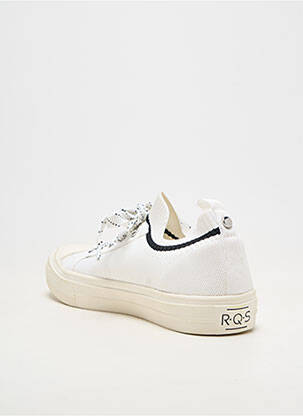 Baskets bout rond talon plat jusqu'à 3cm blanc REQINS femme