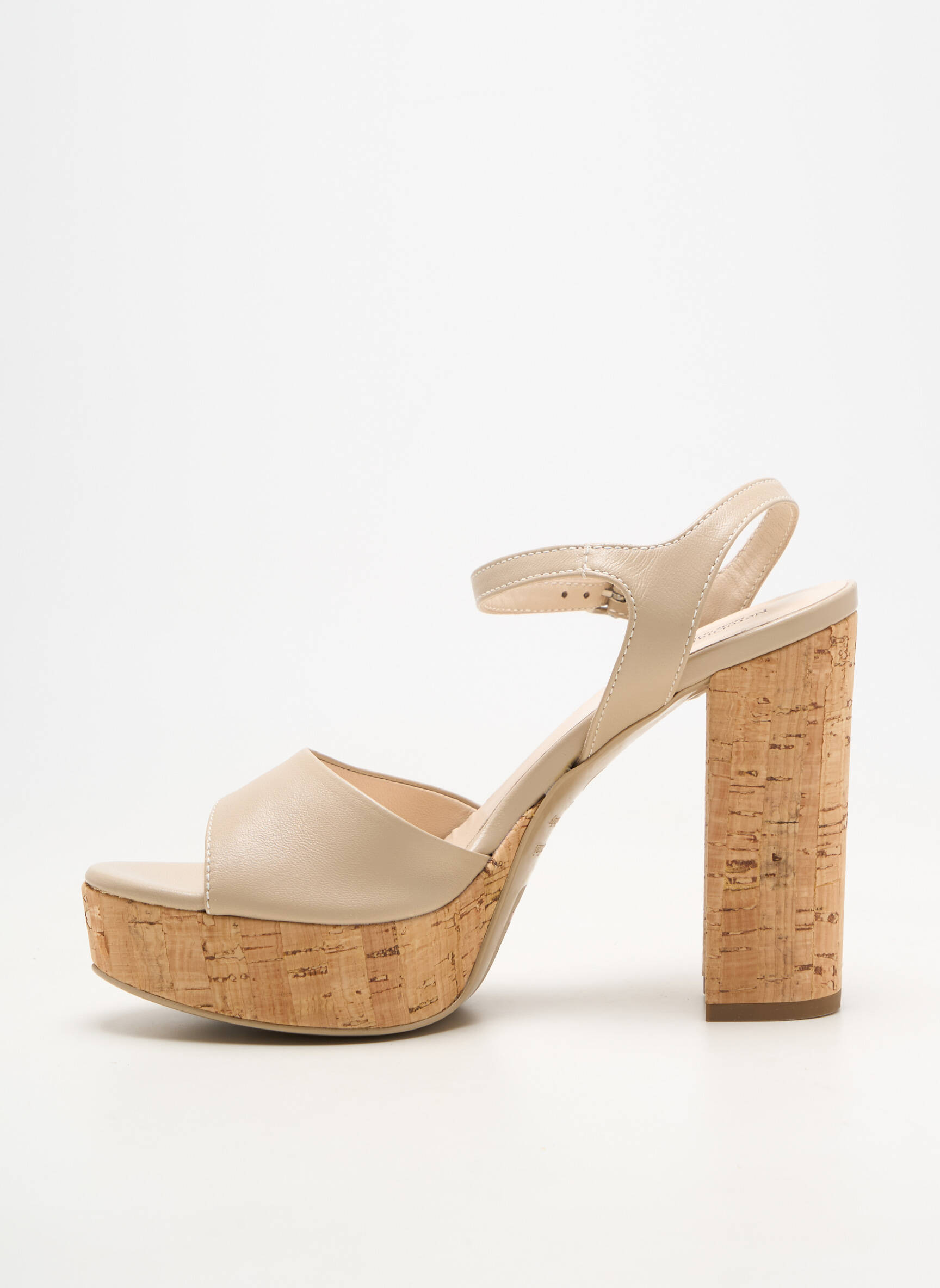 Sandales/nu pieds matière lisse talon haut de 10cm et plus beige NERO GIARDINI femme