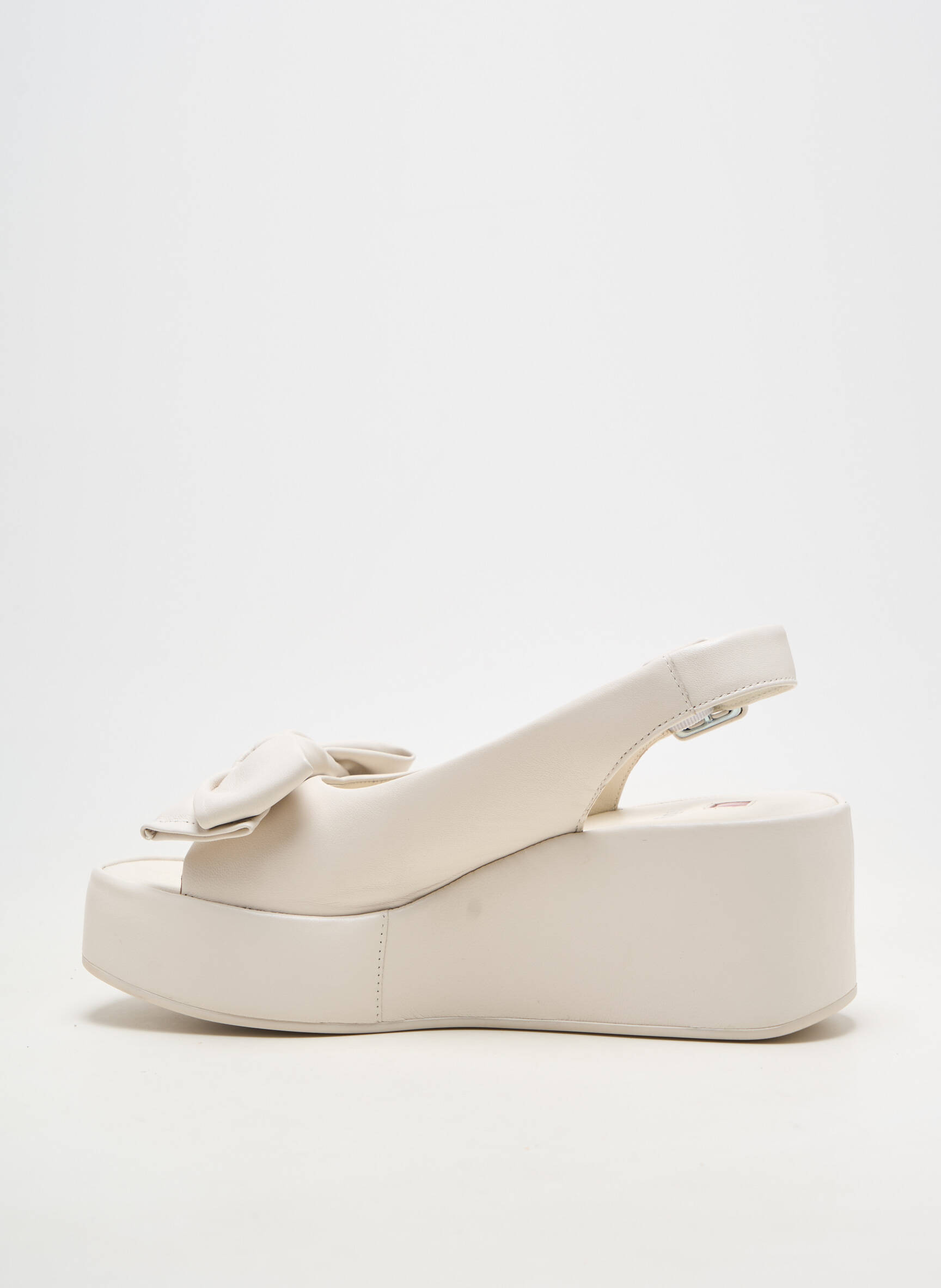 Sandales/nu pieds matière lisse talon de 4 à 6cm blanc HOGL femme