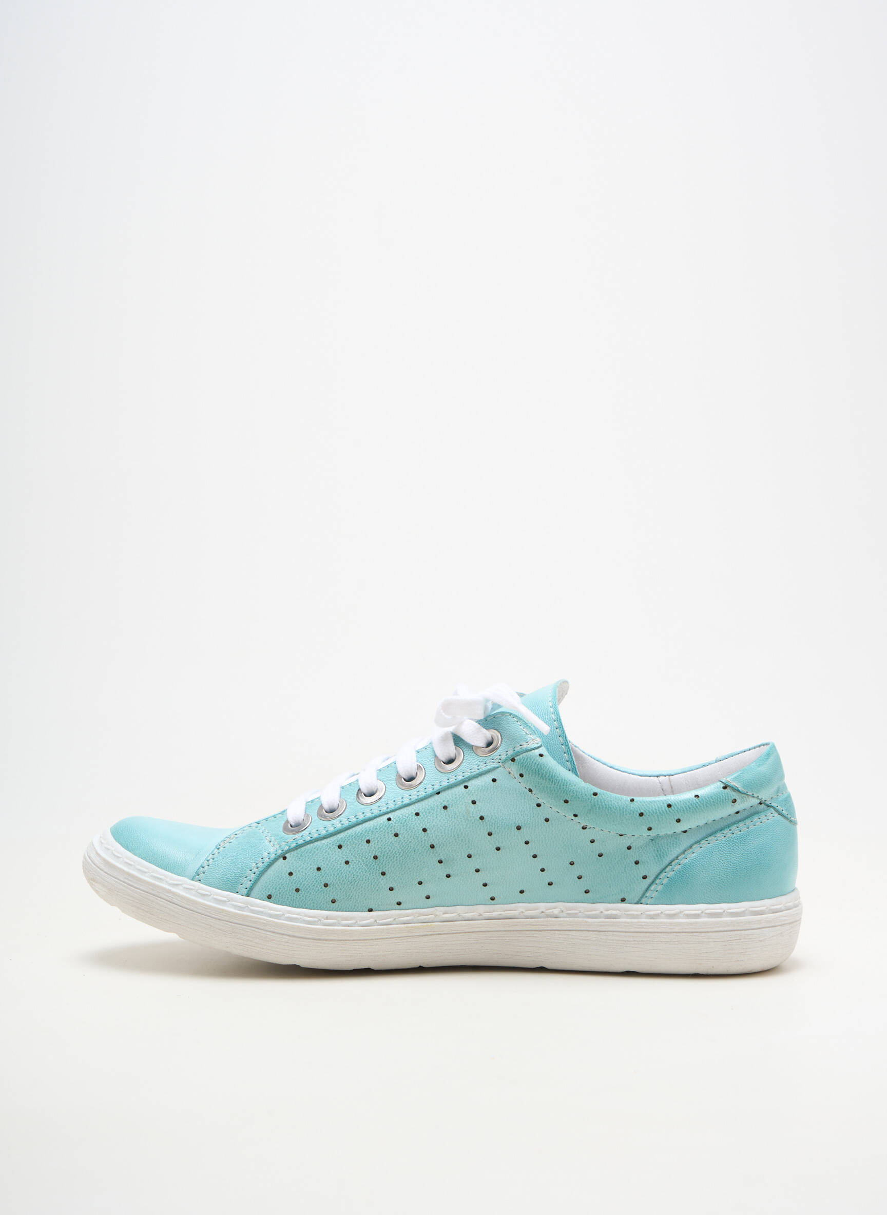 Baskets matière lisse talon plat jusqu'à 3cm bleu CHACAL femme