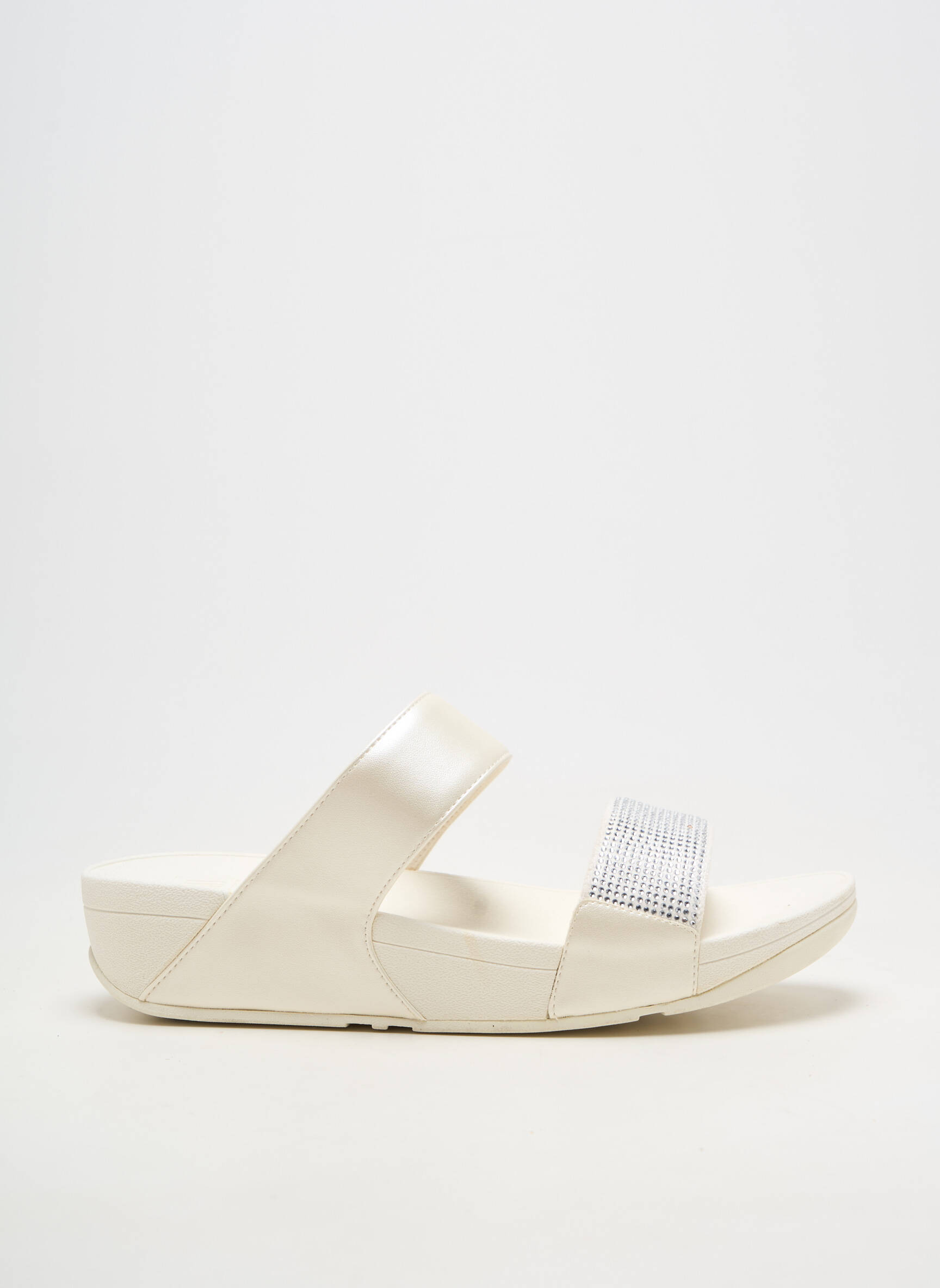 Mules/sabots semi compensé talon plat jusqu'à 3cm blanc FITFLOP femme