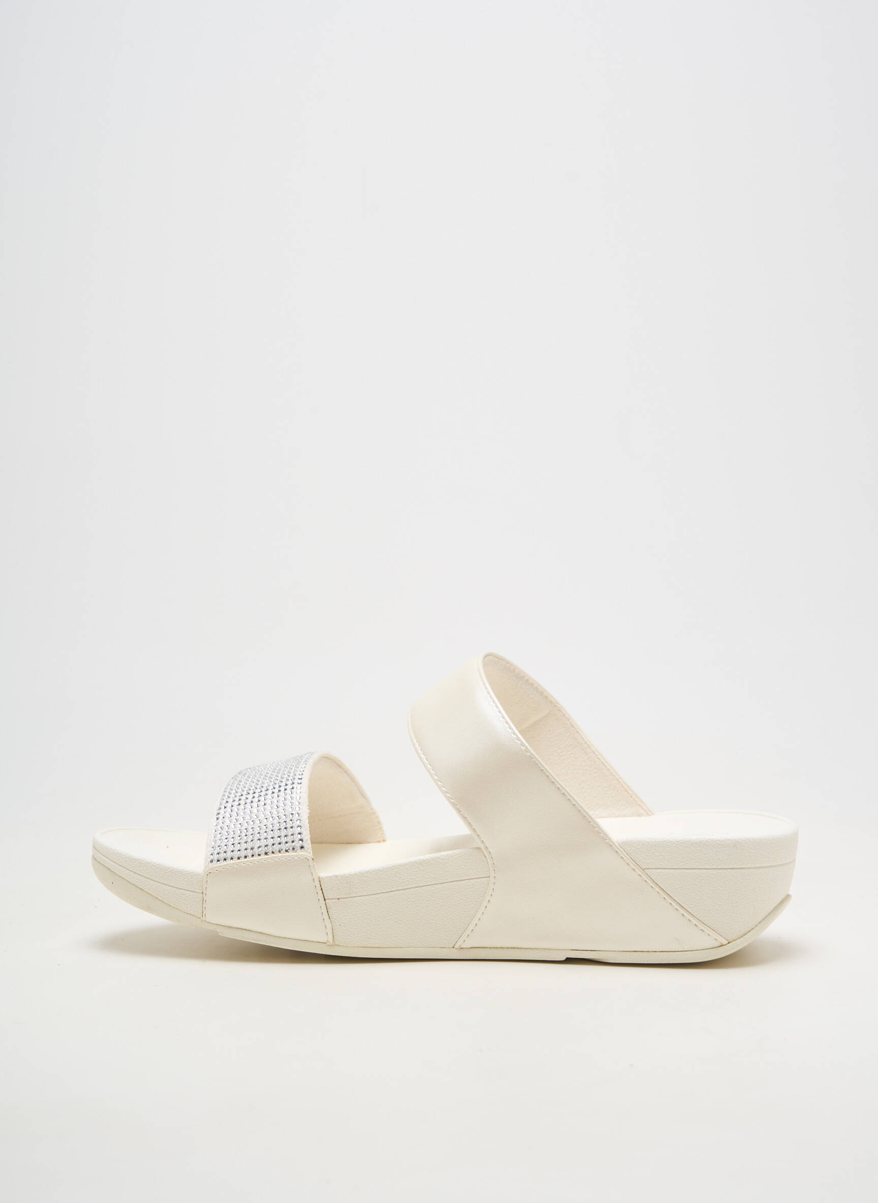Mules/sabots semi compensé talon plat jusqu'à 3cm blanc FITFLOP femme