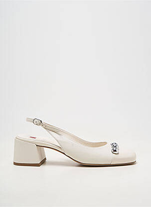 Escarpins matière lisse talon de 4 à 6cm blanc HOGL femme