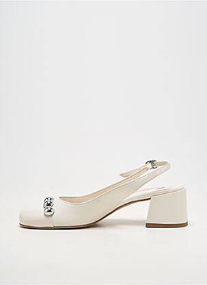 Escarpins matière lisse talon de 4 à 6cm blanc HOGL femme