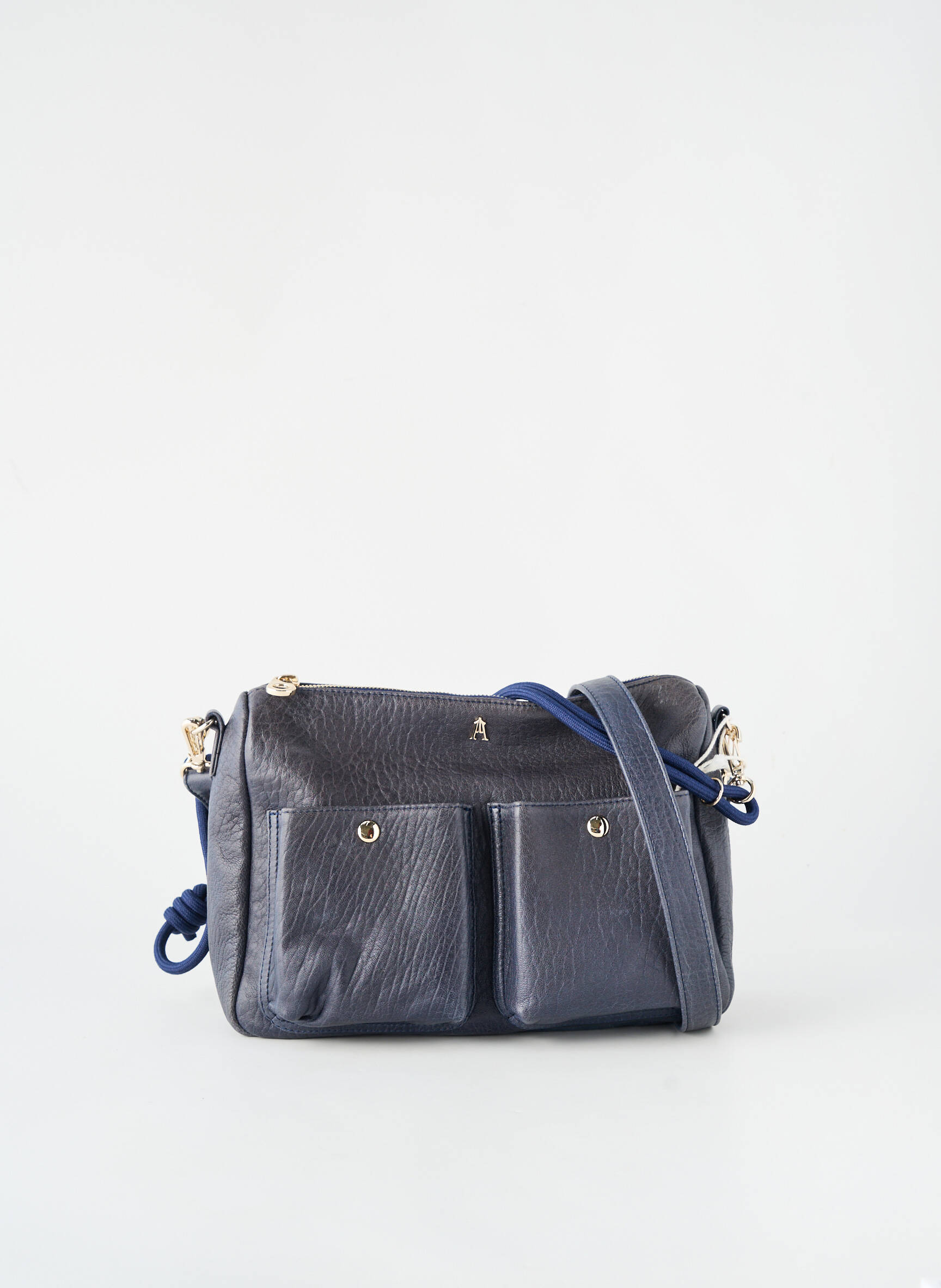 Sac fermeture zippée forme rectangulaire bleu CRAIE femme