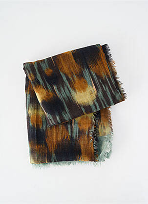Foulard imprimé fantaisie vert STORIATIPIC femme