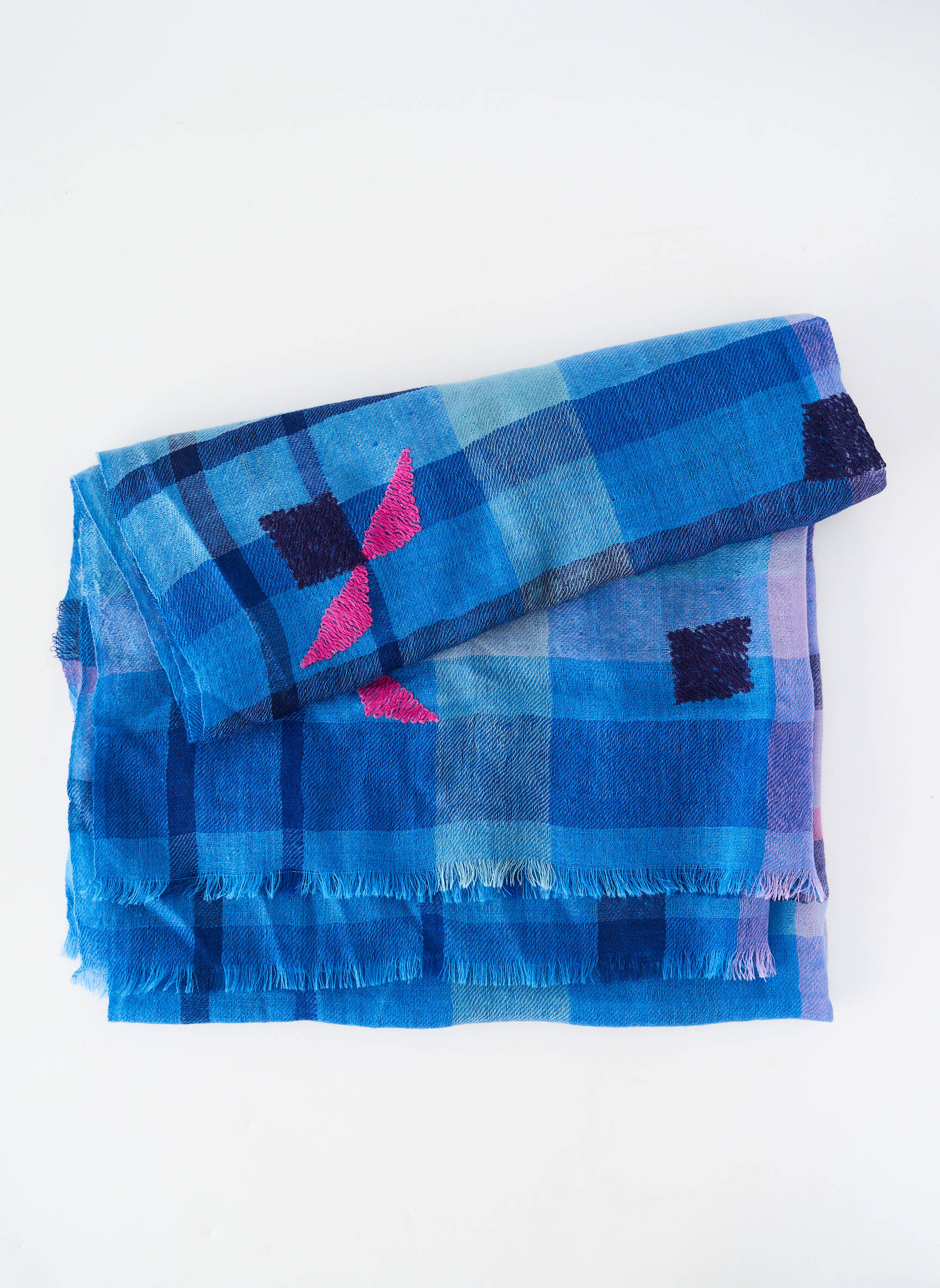 Foulard coutures renforcées bleu AMET & LADOUE femme