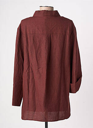 Chemisier coupe cintrée manches longues marron SURKANA femme