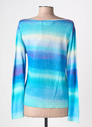 Pull coupe cintrée manches longues bleu A.POIL femme