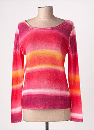 Pull coupe cintrée manches longues orange A.POIL femme