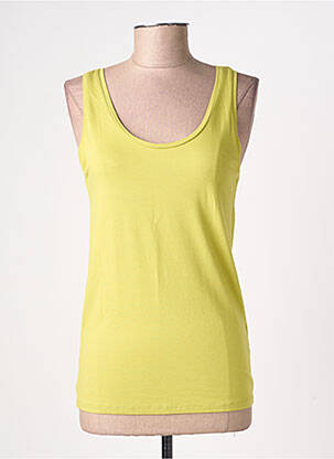 Débardeur stretch sans manche vert MAJESTIC FILATURES femme