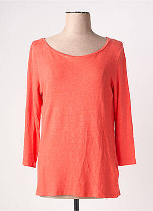 T-shirt manches 3/4 manches 3/4 orange MAJESTIC FILATURES femme