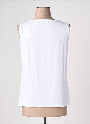 Débardeur stretch sans manche blanc MAJESTIC FILATURES femme