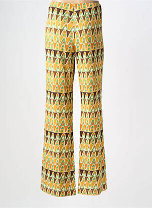 Pantalon large coupe fluide taille normale jaune MALIPARMI femme