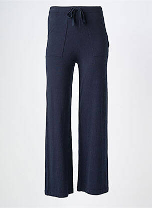 Pantalon large poches taille haute bleu MAJESTIC FILATURES femme