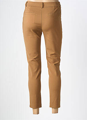 Pantalon 7/8 taille à pinces taille normale marron MARINA V femme