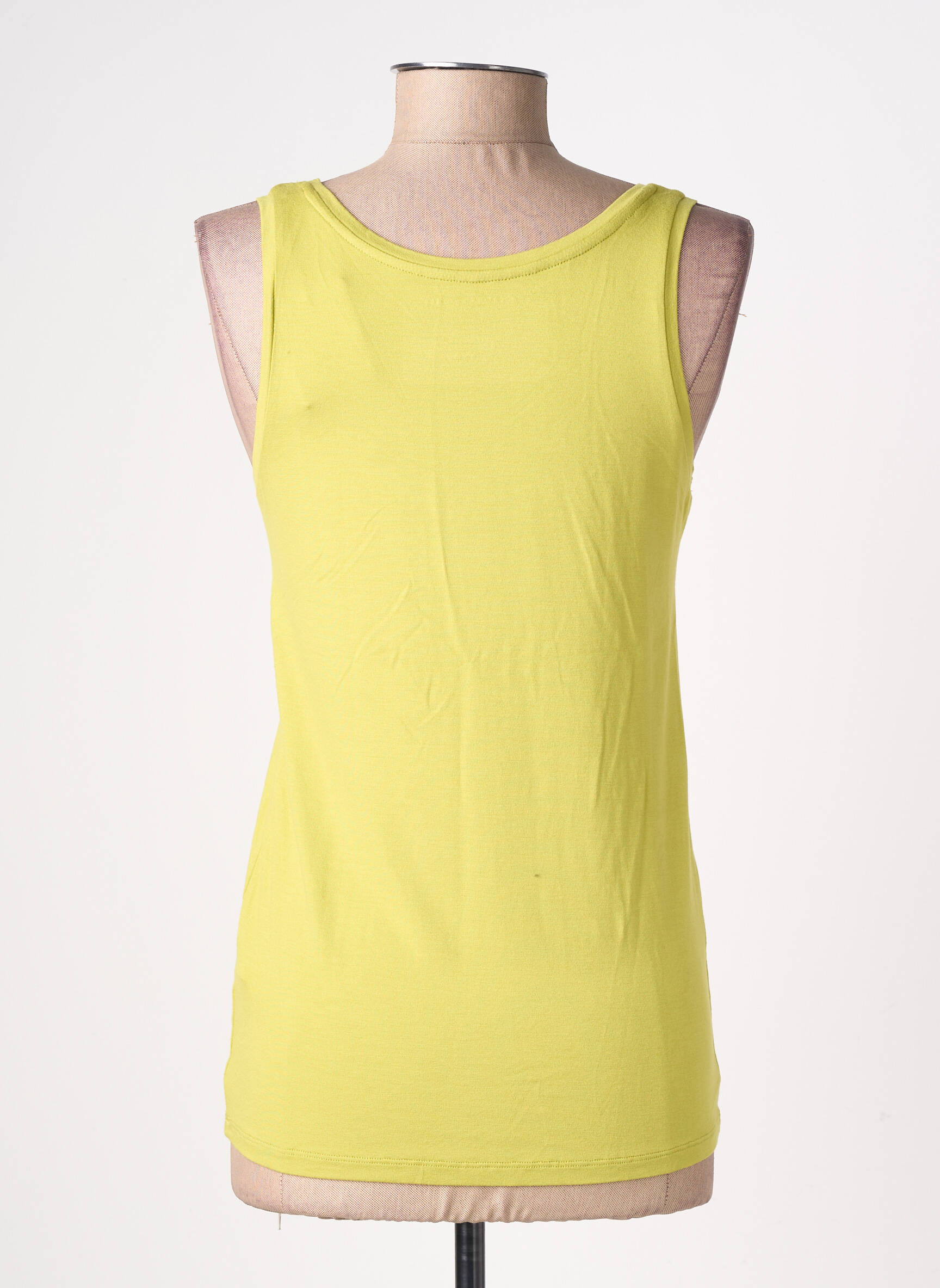Débardeur stretch sans manche vert MAJESTIC FILATURES femme