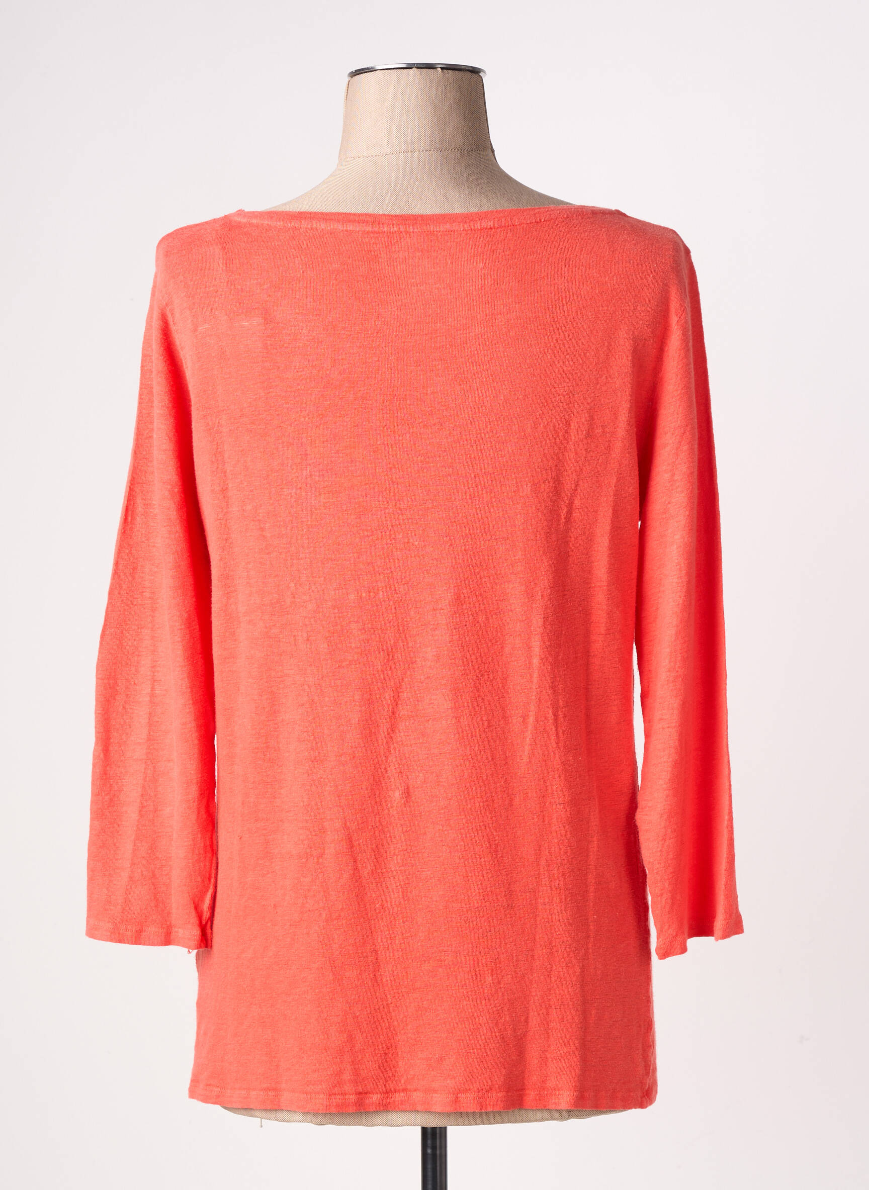 T-shirt manches 3/4 manches 3/4 orange MAJESTIC FILATURES femme
