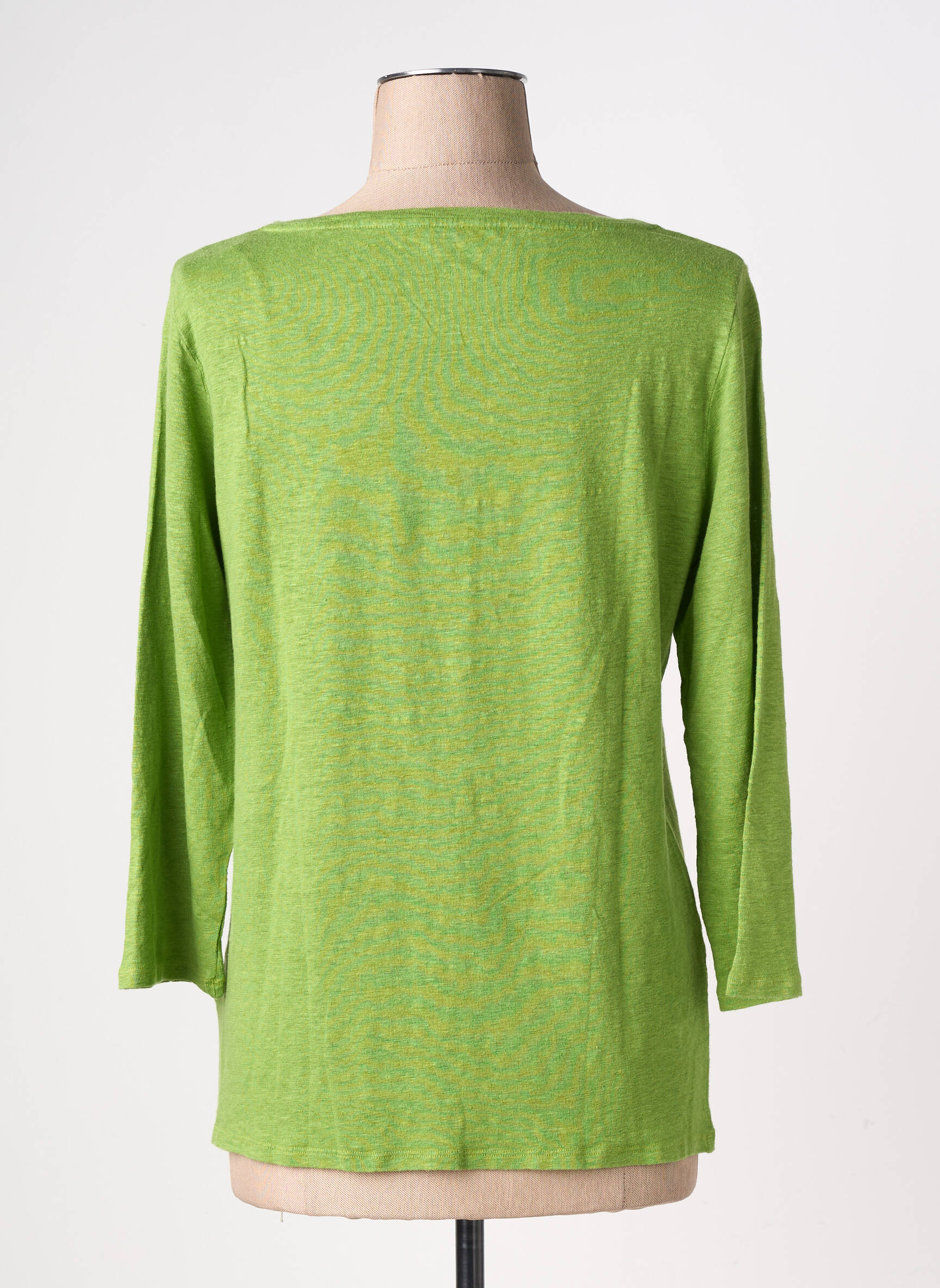 T-shirt manches 3/4 manches 3/4 vert MAJESTIC FILATURES femme