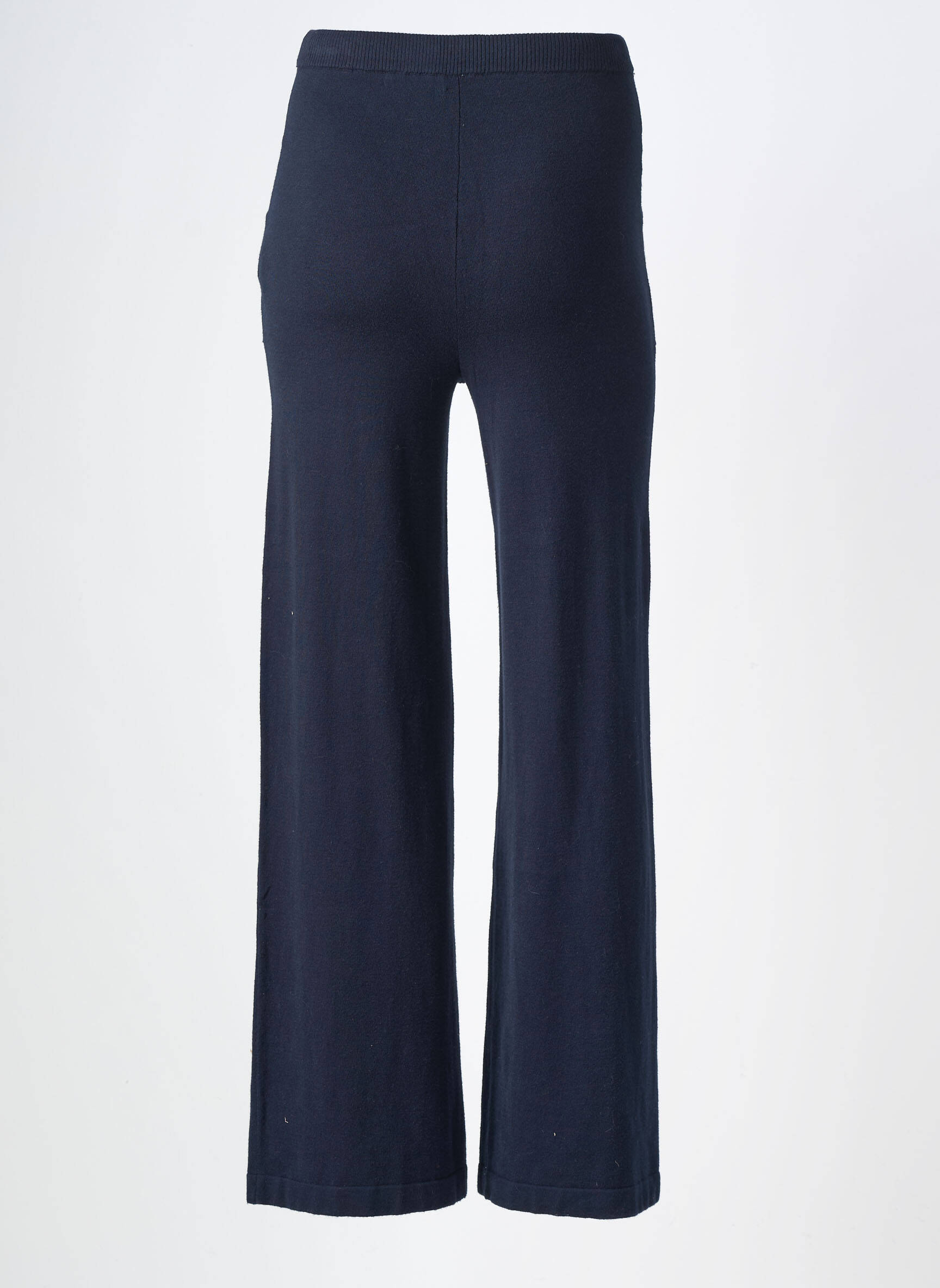 Pantalon large poches taille haute bleu MAJESTIC FILATURES femme