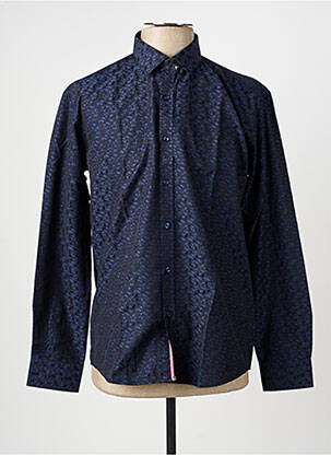 Chemise manches longues imprimé fantaisie bleu CAP 10 TEN homme