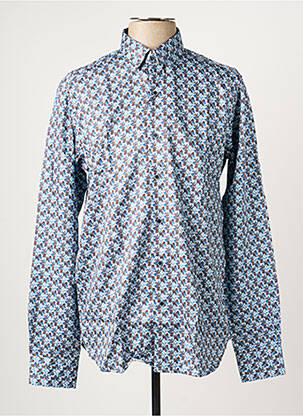 Chemise manches longues imprimé fantaisie bleu DARIO BELTRAN homme