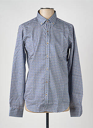 Chemise manches longues imprimé fantaisie bleu DARIO BELTRAN homme