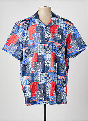 Chemise manches courtes imprimé fantaisie bleu DARIO BELTRAN homme