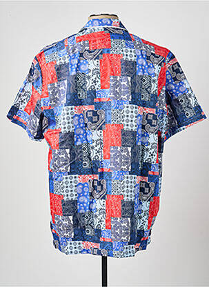 Chemise manches courtes imprimé fantaisie bleu DARIO BELTRAN homme