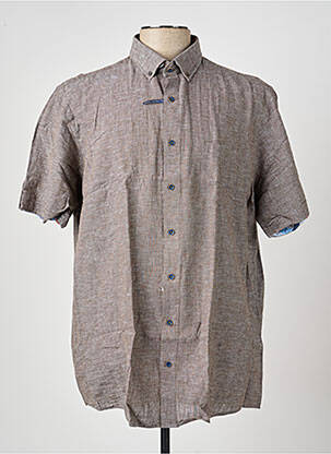 Chemise manches courtes coupe droite marron REDMOND homme